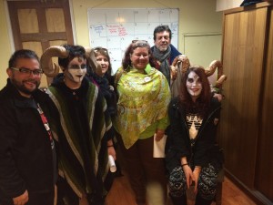 Kim Vance (tercera por la derecha) junto al equipo de OTD Chile. 