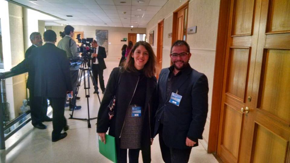 La asesora jurídica de OTD Chile, Gabriela Sanzana, y le vicepresidente, Franco Fuica.