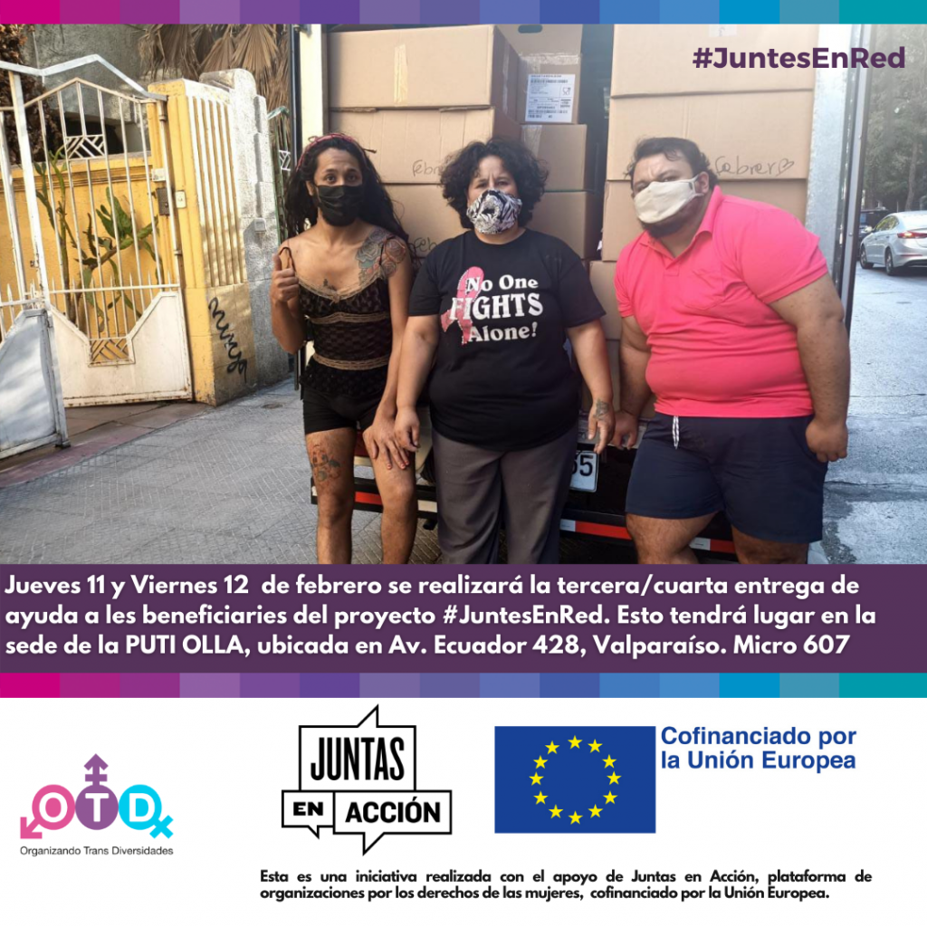 Retiro de ayuda humanitaria en Valparaíso 