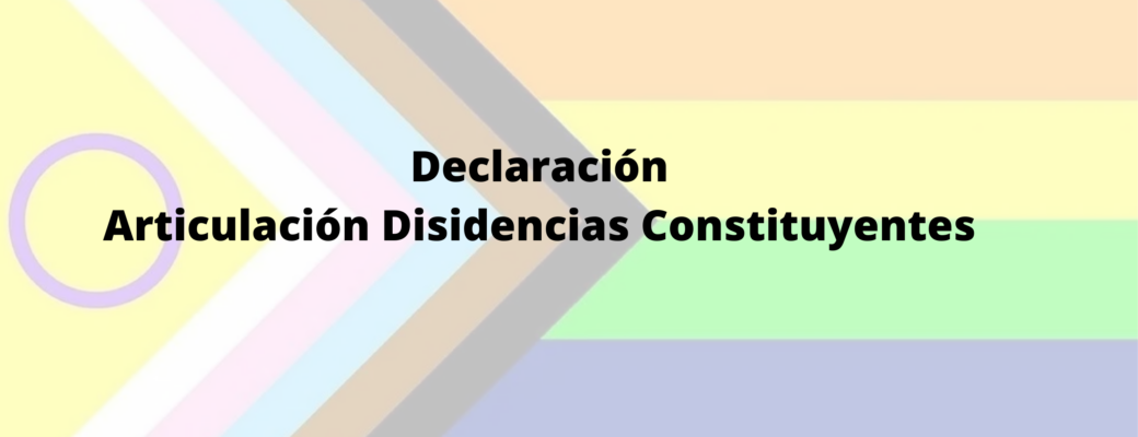 Eclaración Articulación Disidencias Constituyentes